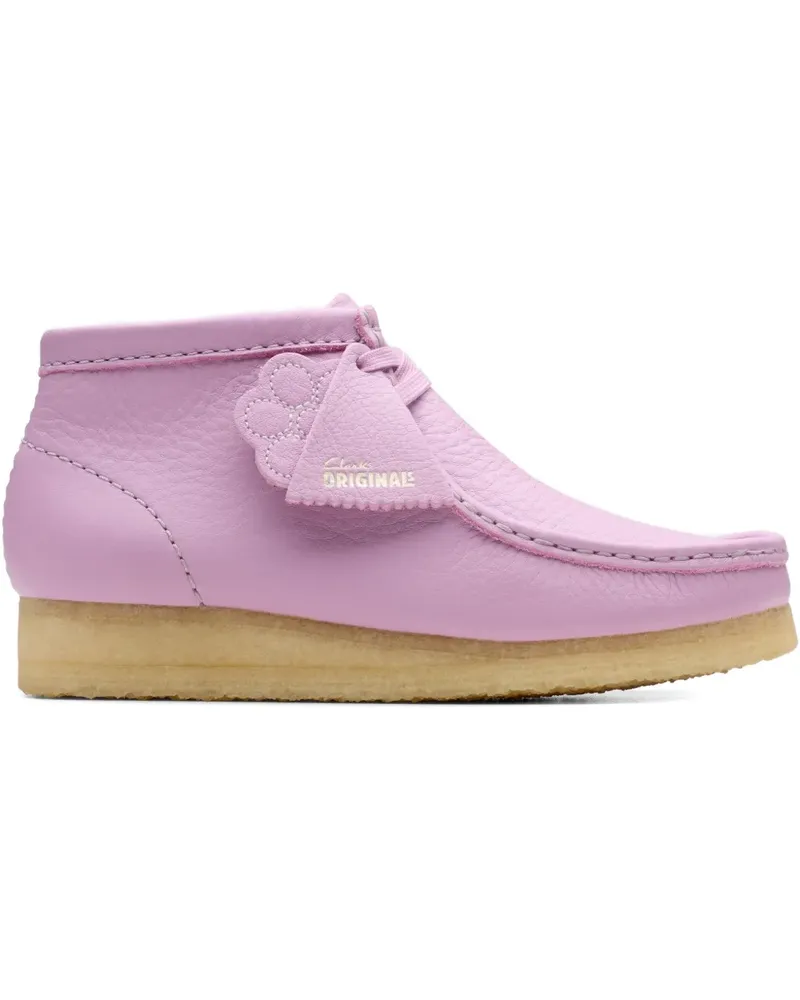 Clarks Wallabee flower leather boots - Rosa Rosa
