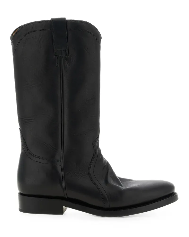 Jil Sander Bruce western-style stitching boots - Schwarz Schwarz