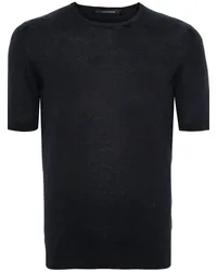 Tagliatore Josh T-Shirt aus Seide Blau