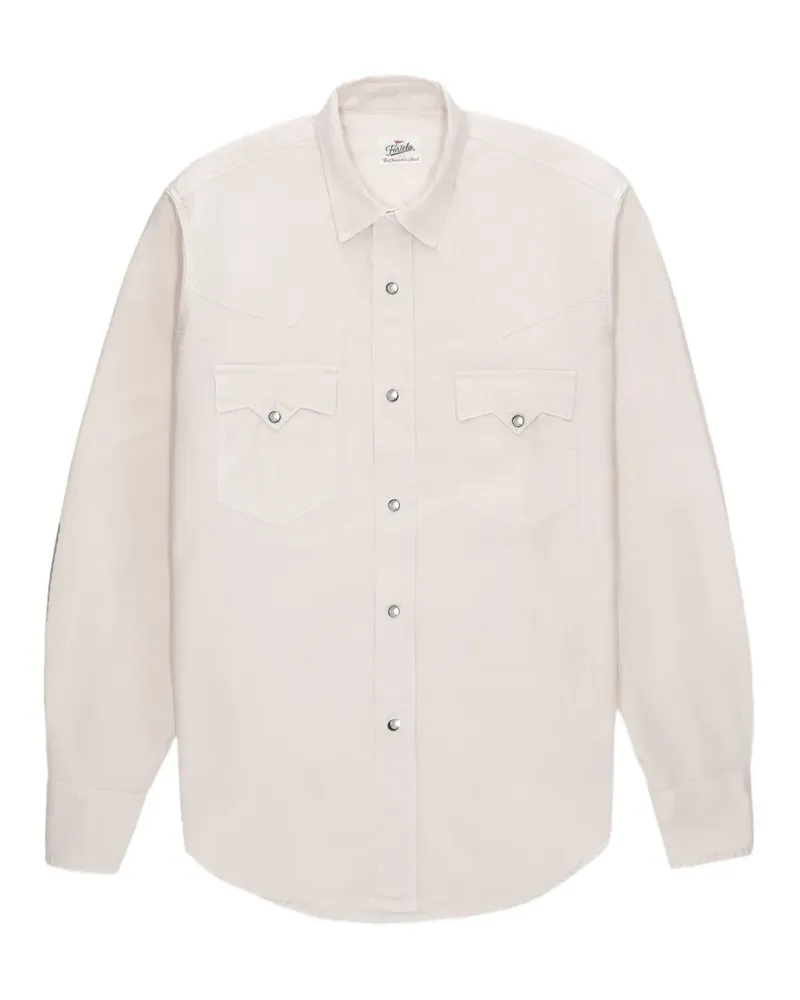 Fortela Texana chest pocket snap shirt - Nude Nude