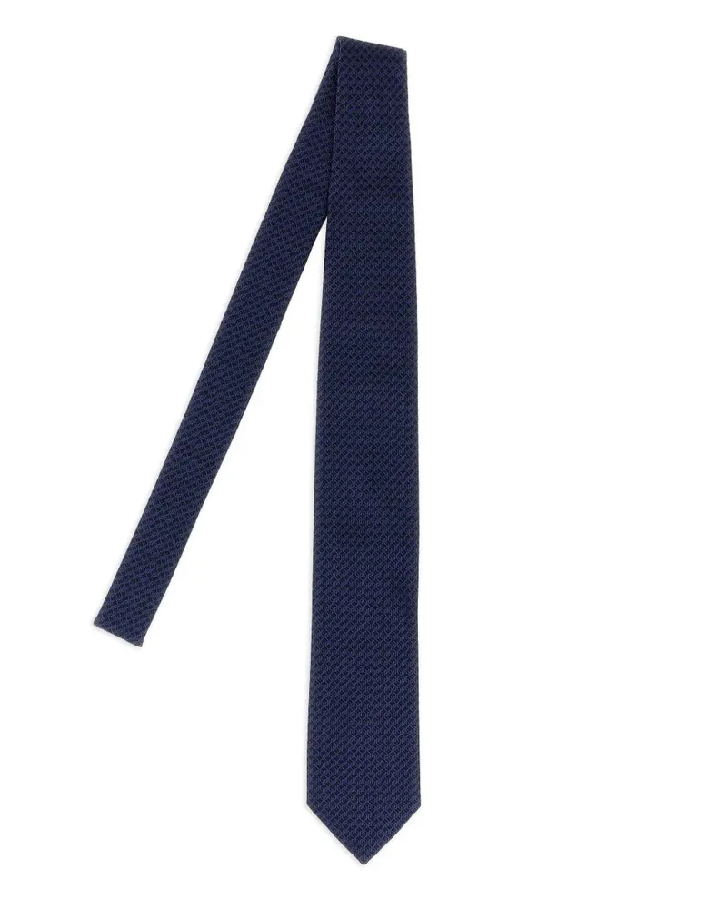 Pal Zileri patterned silk tie - Blau Blau