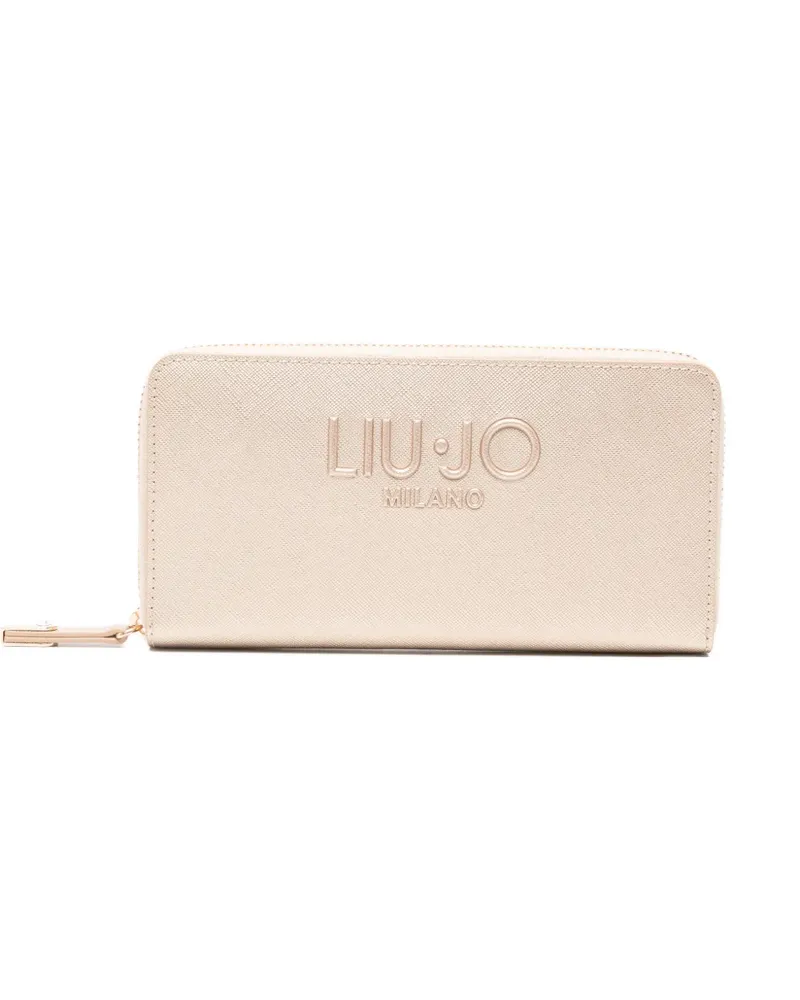 Liu Jo Portemonnaie mit Logo-Prägung - Gold Gold