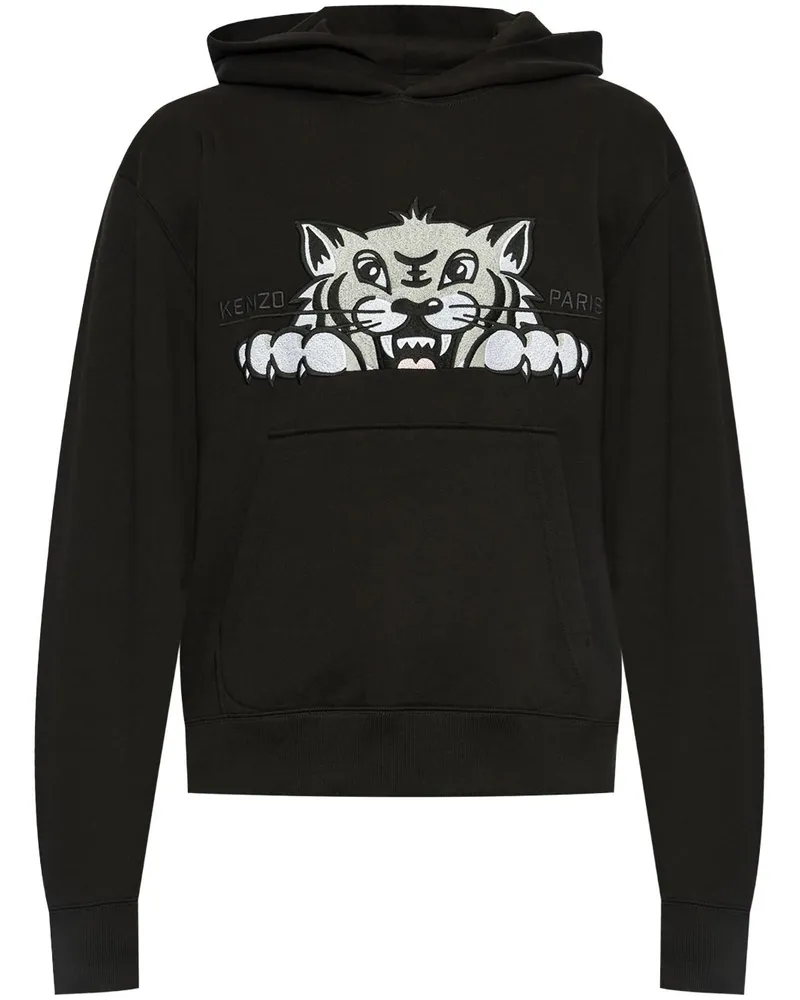 Kenzo Happy Tiger Hoodie - Schwarz Schwarz
