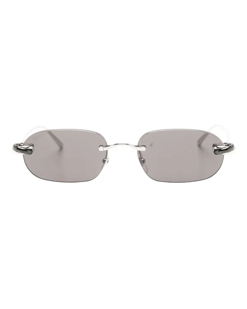 Cartier Rahmenlose Sonnenbrille mit eckigen Gläsern - Silber Silber
