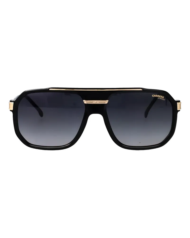 Carrera Sonnenbrille mit geometrischem Gestell - Schwarz Schwarz
