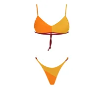 x Tati Barbieri Triangel-Bikini in Colour-Block-Optik - Orange