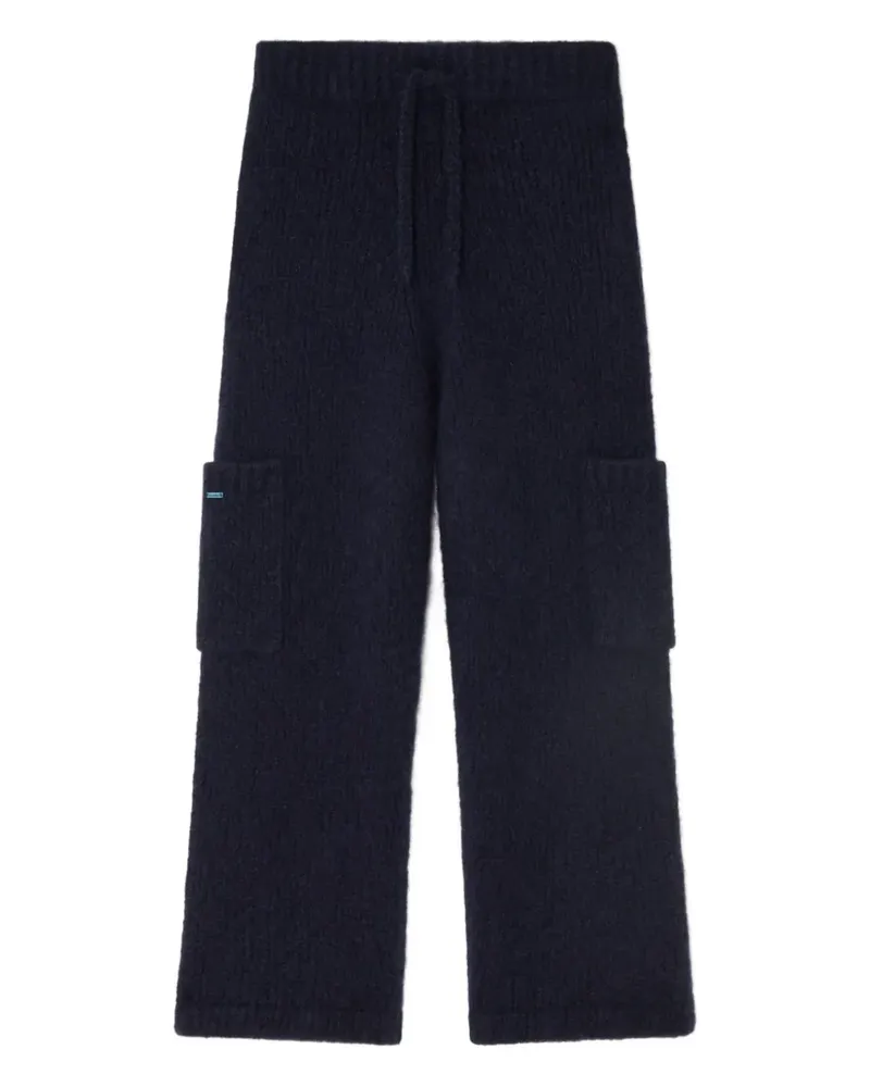 Alanui Gestrickte Hose mit aufgesetzter Tasche - Blau Blau