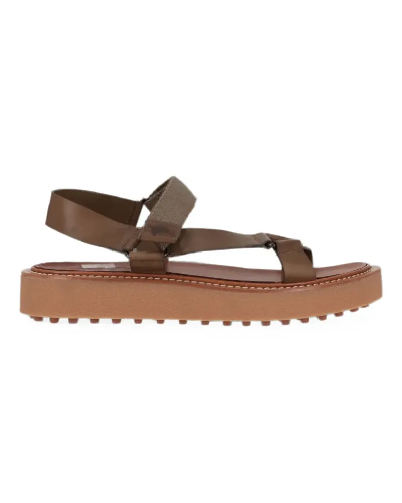 TOD'S Plateau-Sandalen mit Klettverschluss - Grün Grün