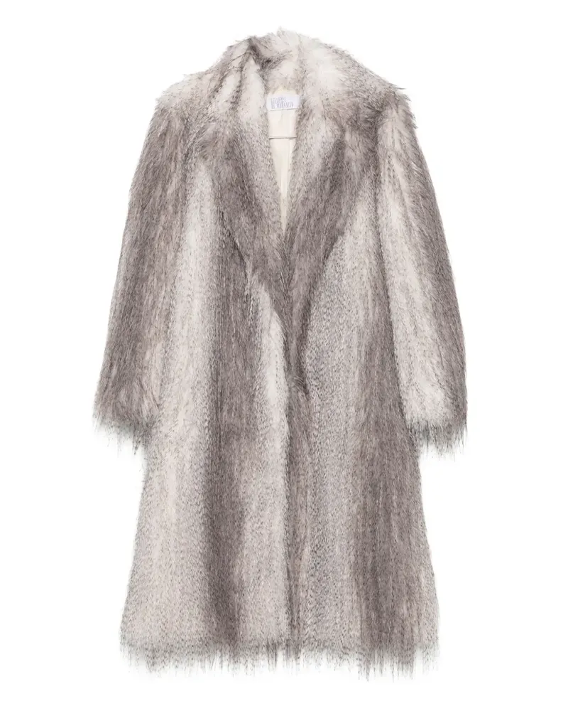 Giuseppe di Morabito Faux-Fur-Mantel mit Gürtel - Grau Grau