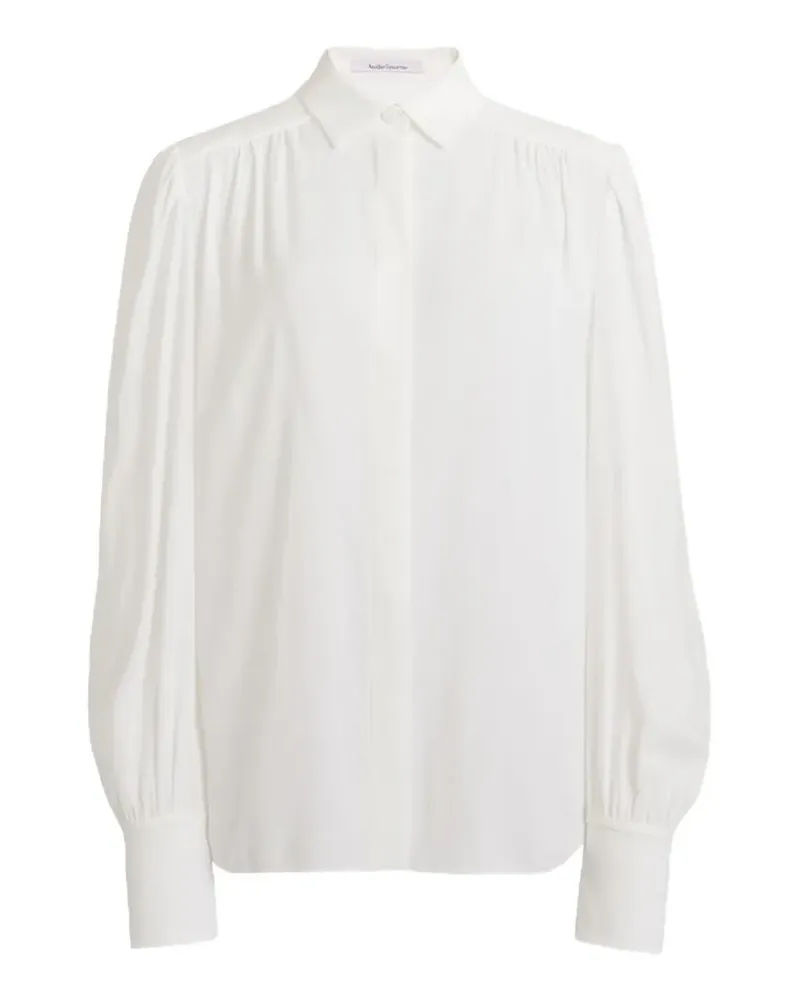 Another Tomorrow gathered blouse - Weiß Weiß