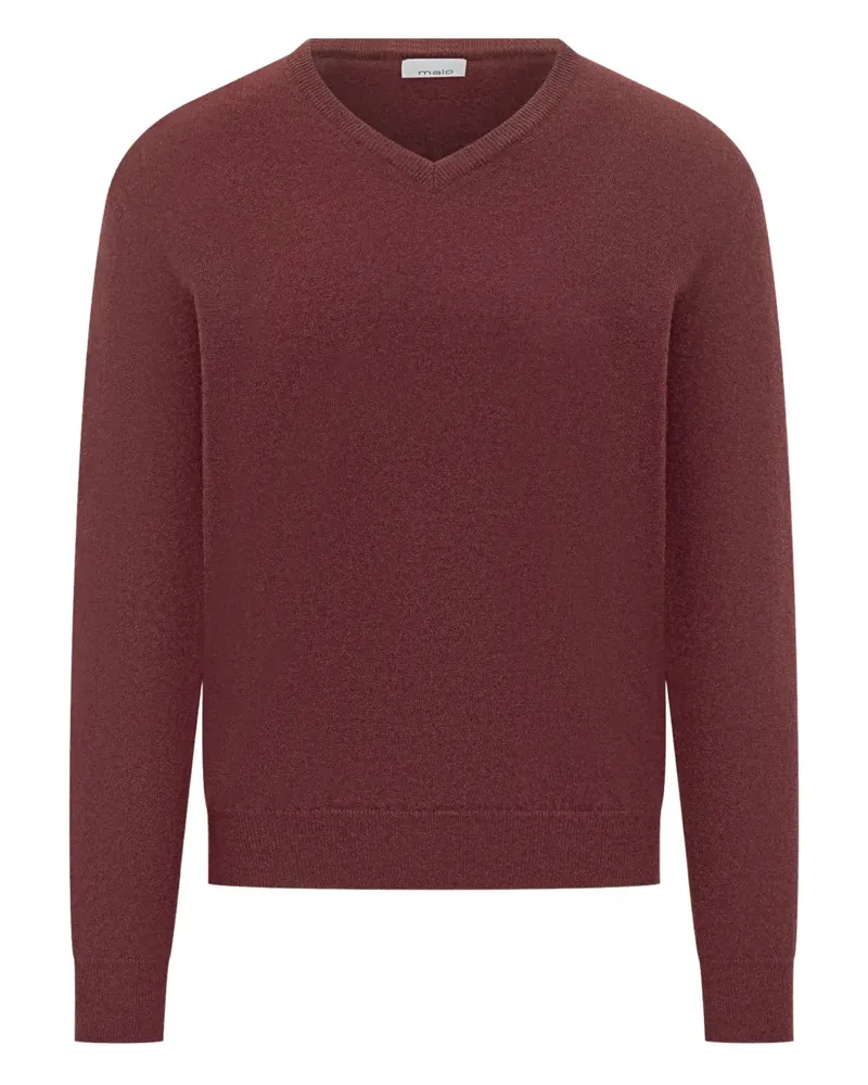 Malo Pullover mit V-Ausschnitt - Rot Rot