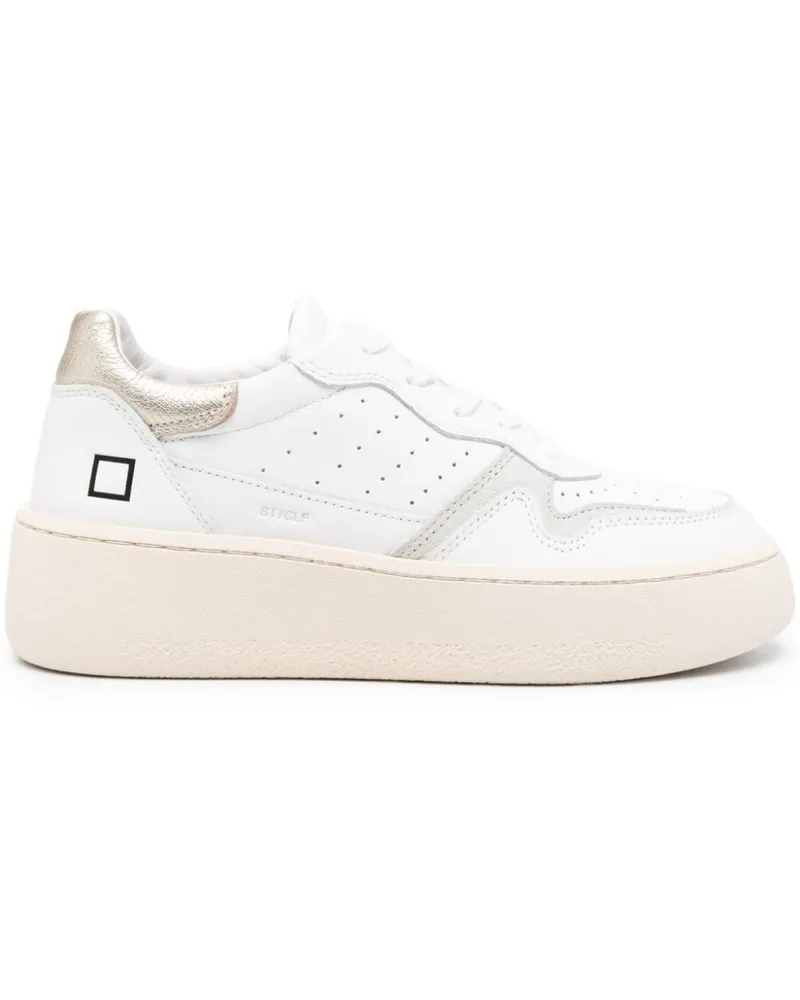 D.A.T.E. Sneakers mit Logo-Prägung - Weiß Weiß
