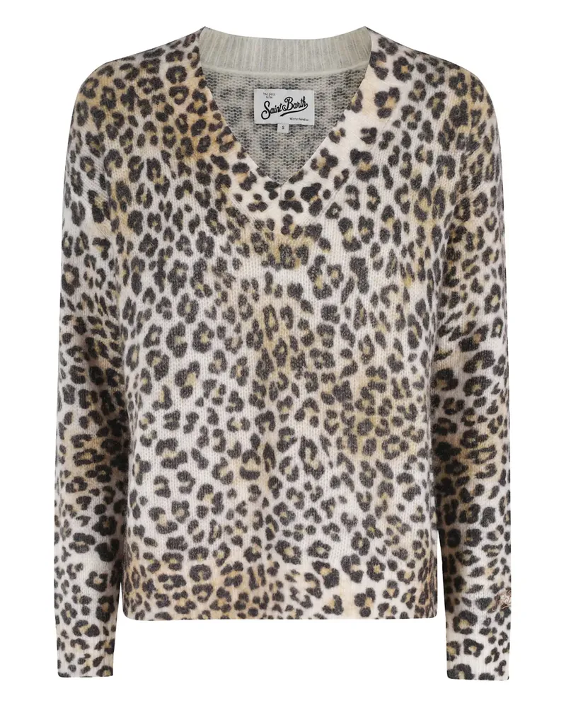 MC2 Saint Barth Elara leopard-print sweater - Nude Nude