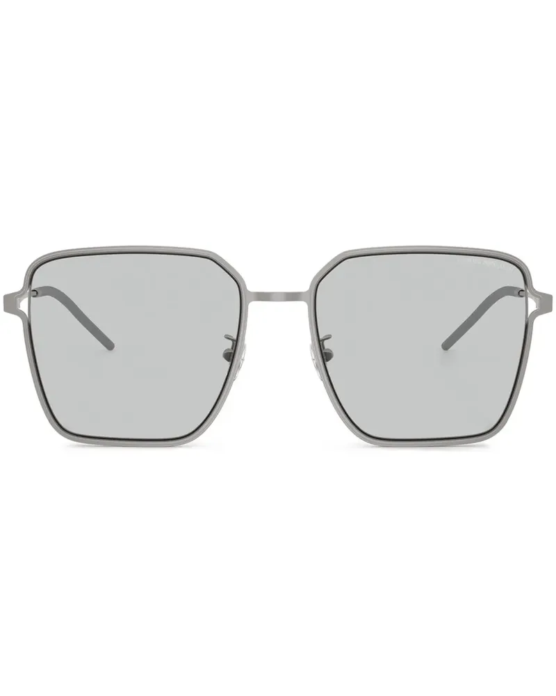 Emporio Armani Sonnenbrille mit eckigem Gestell - Grau Grau