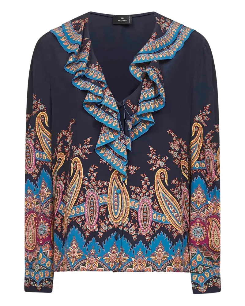 Etro Oberteil mit Paisley-Print - Blau Blau