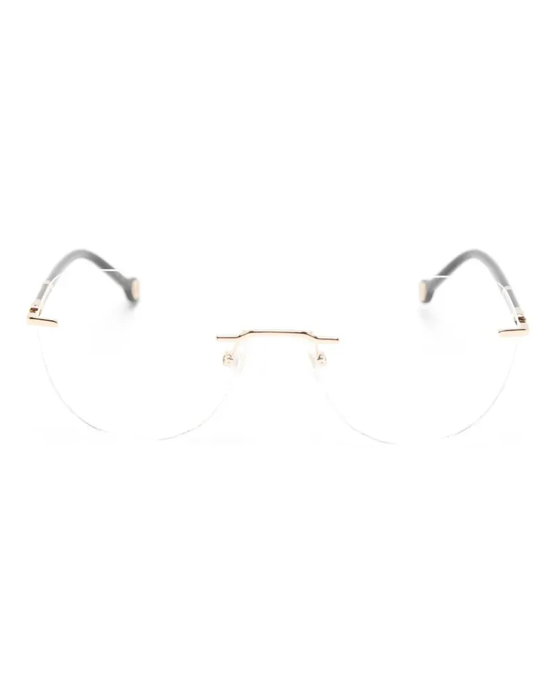 Carolina Herrera New York Brille mit geometrischem Gestell - Gold Gold