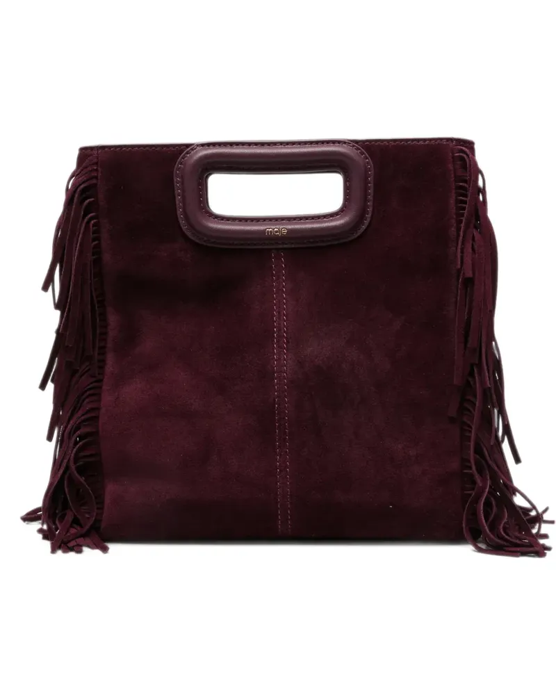 Maje Mittelgroßer Tote Bag mit Fransen - Violett Violett
