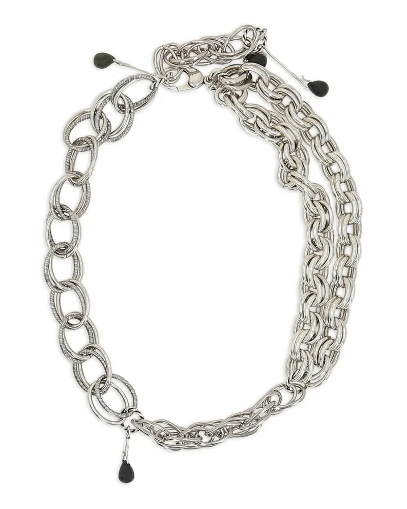 Namacheko Halskette mit Onyx-Anhänger - Silber Silber