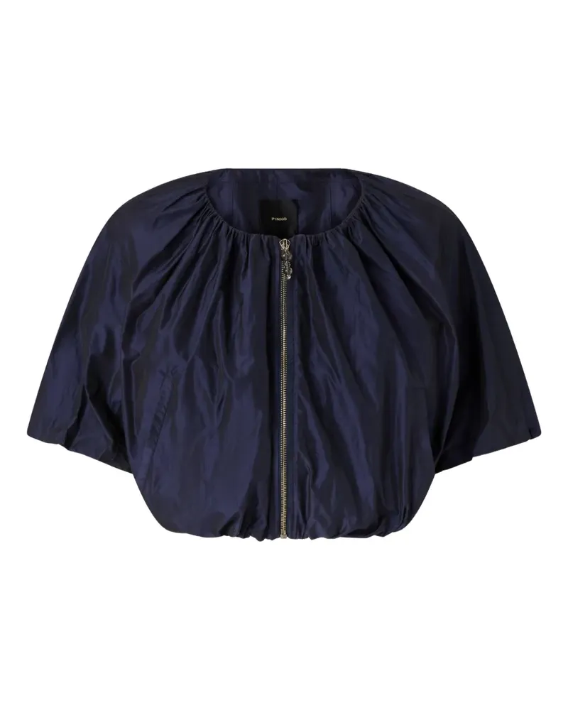 Pinko Cropped-Jacke mit Rundhalsausschnitt - Blau Blau