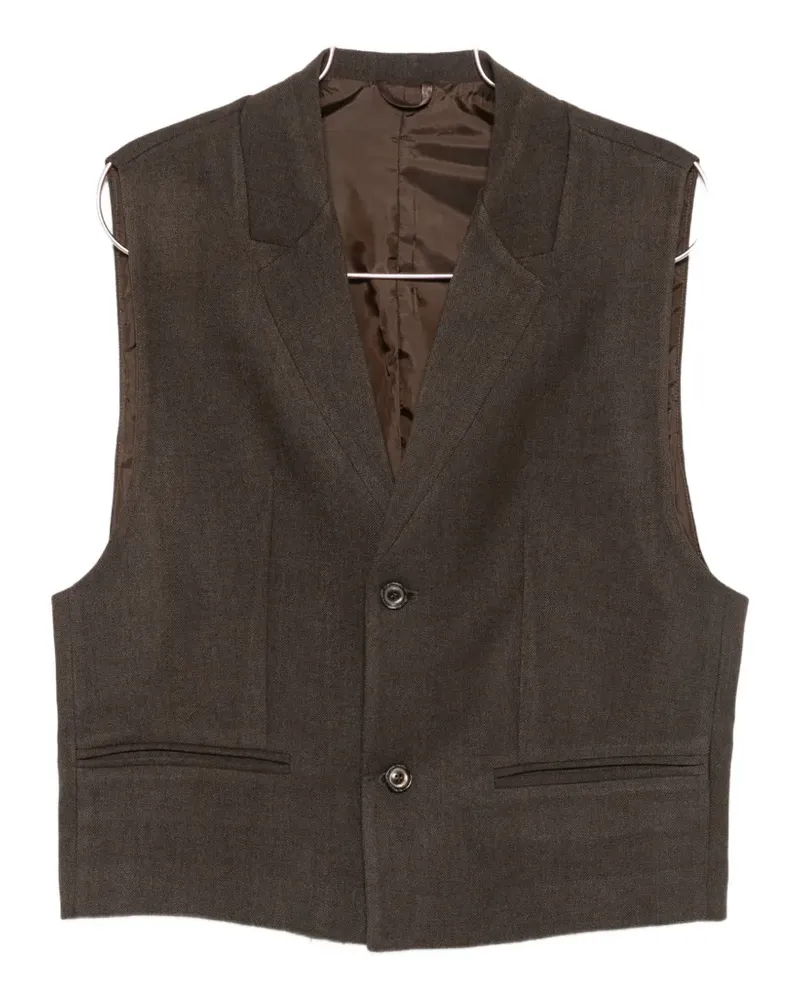 IMPERIAL button-fastening gilet - Braun Braun