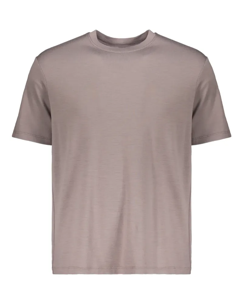 Herno short-sleeve round-neck T-shirt - Braun Braun