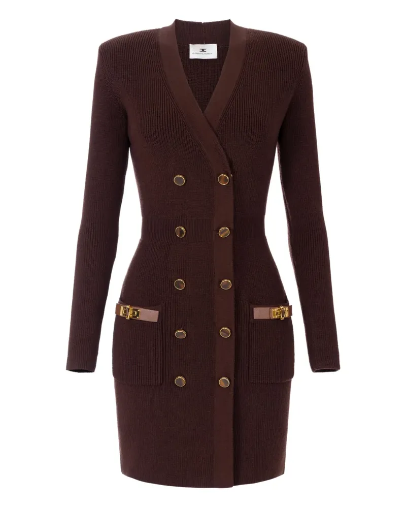 Elisabetta Franchi Doppelreihiges Kleid - Braun Braun