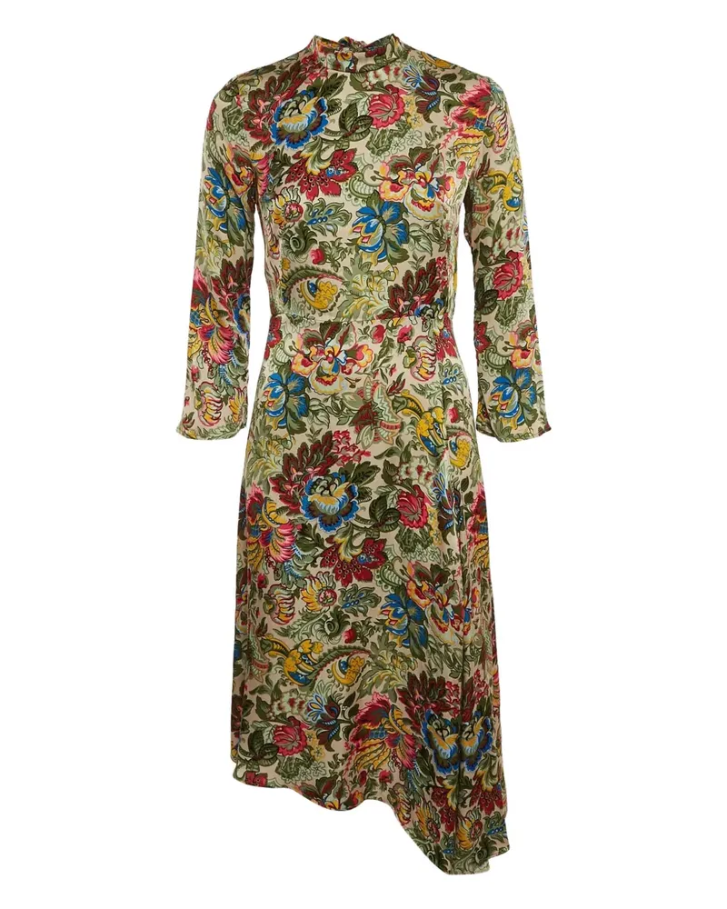 Sandro Kleid mit Blumen-Print - Grün Grün
