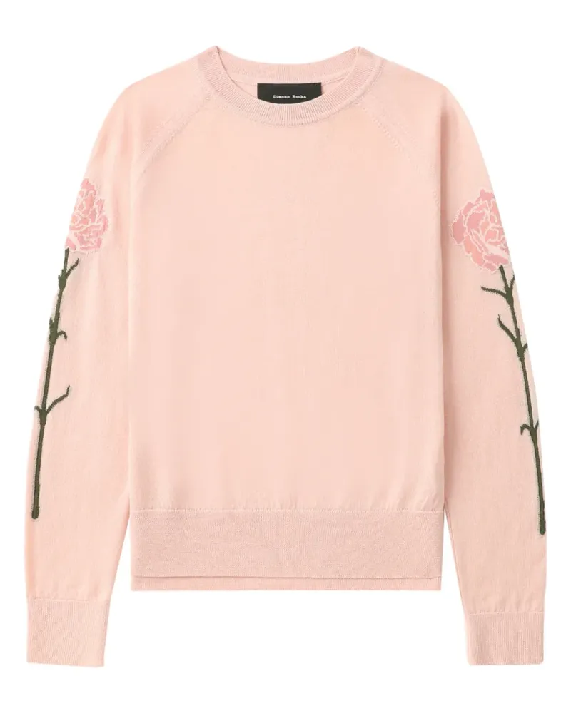 Simone Rocha Pullover mit Blumenmotiv - Rosa Rosa