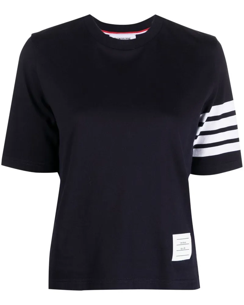 Thom Browne T-Shirt mit Streifen - Blau Blau