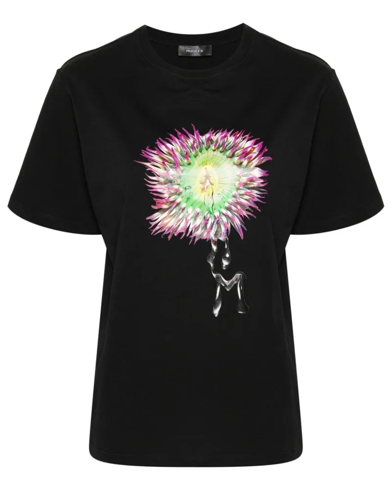 Thierry Mugler Anemone T-Shirt - Schwarz Schwarz