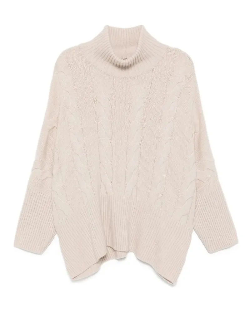 N.Peal Pullover mit Zopfmuster - Nude Nude