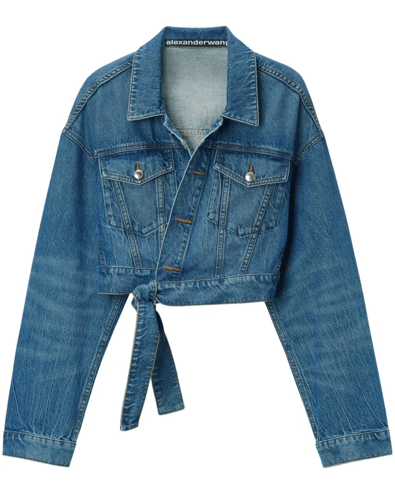 Alexander Wang Gewickelte Trucker-Jacke - Blau Blau