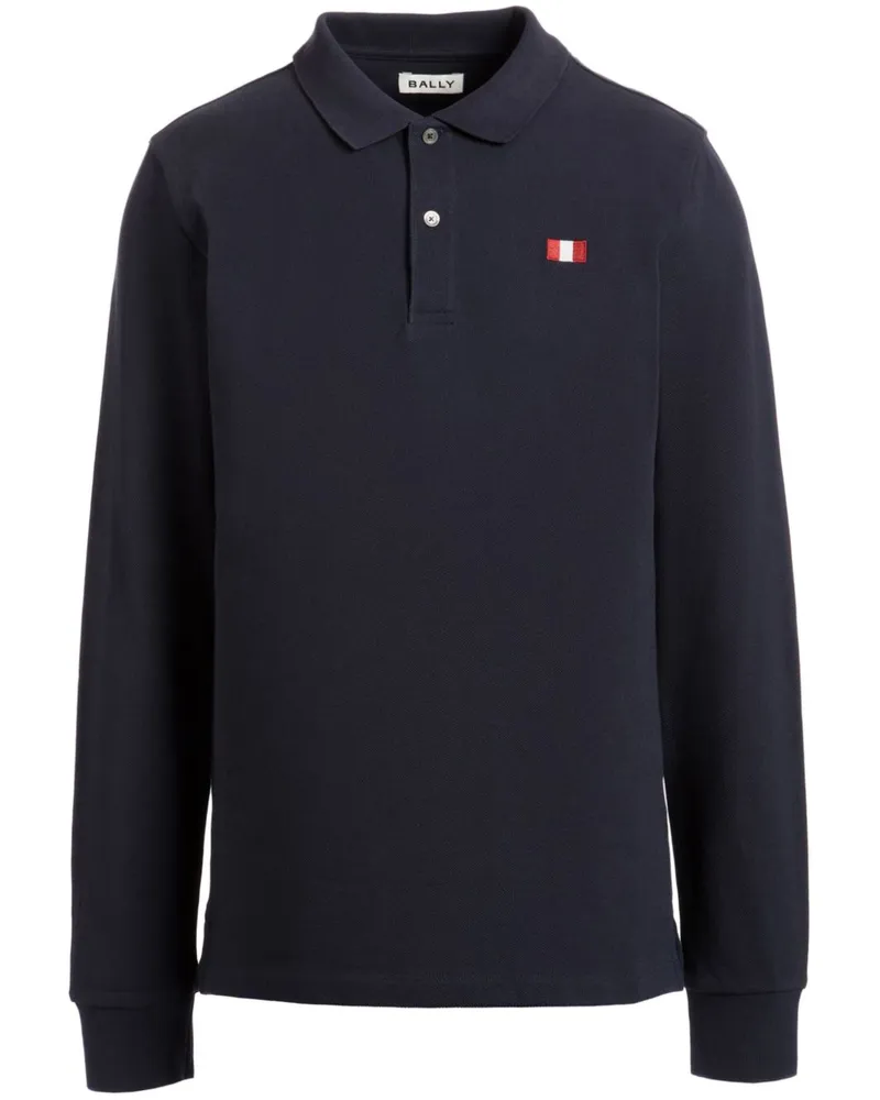 Bally Langärmeliges Poloshirt - Blau Blau