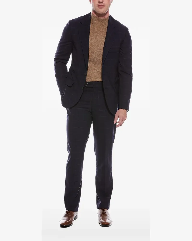 Brunello Cucinelli checkered blazer - Blau Blau