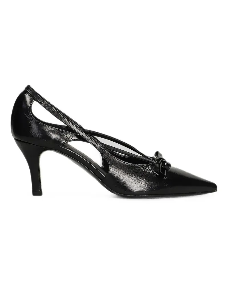 Bianca Di bow-detail cutout pumps - Schwarz Schwarz
