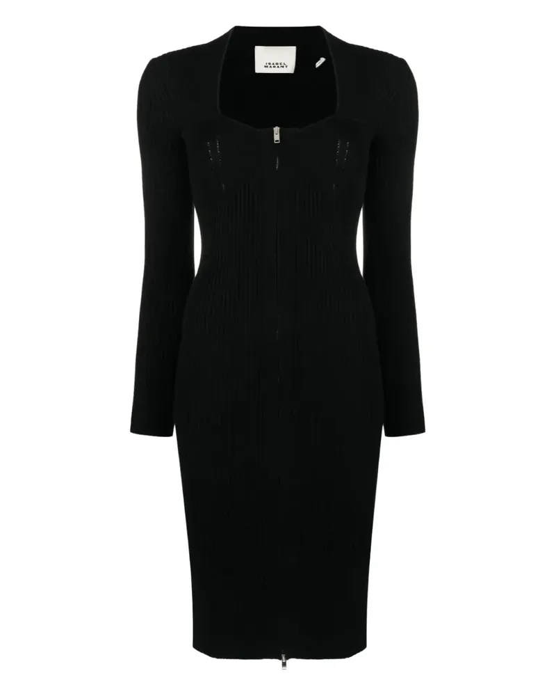 Isabel Marant Zael wool-blend midi dress - Schwarz Schwarz