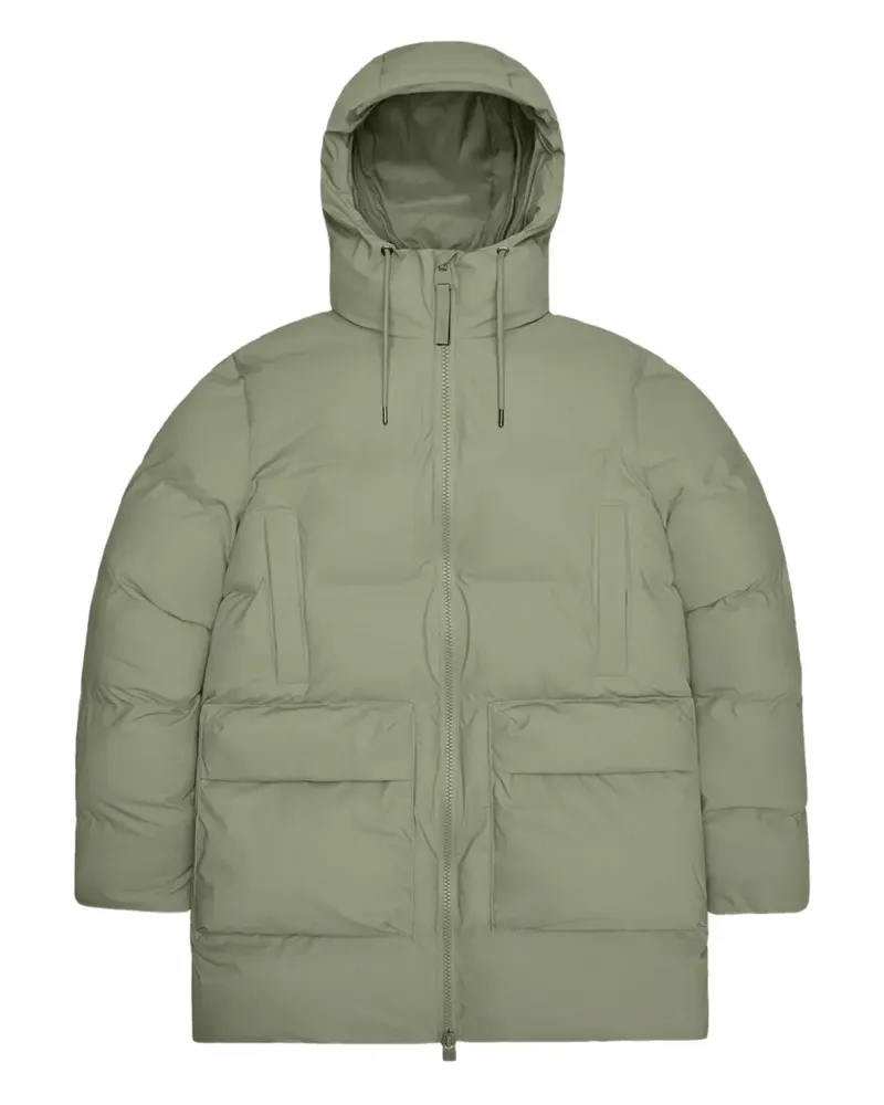 RAINS Alta Steppmantel mit Kapuze - Grün Grün