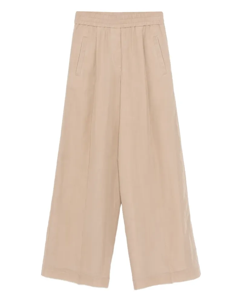 Brunello Cucinelli elasticated palazzo pants - Nude Nude