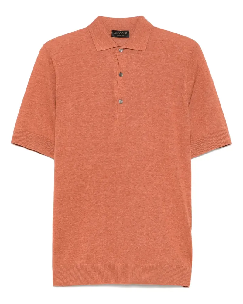 Dell'oglio Fein gestricktes Poloshirt - Braun Braun