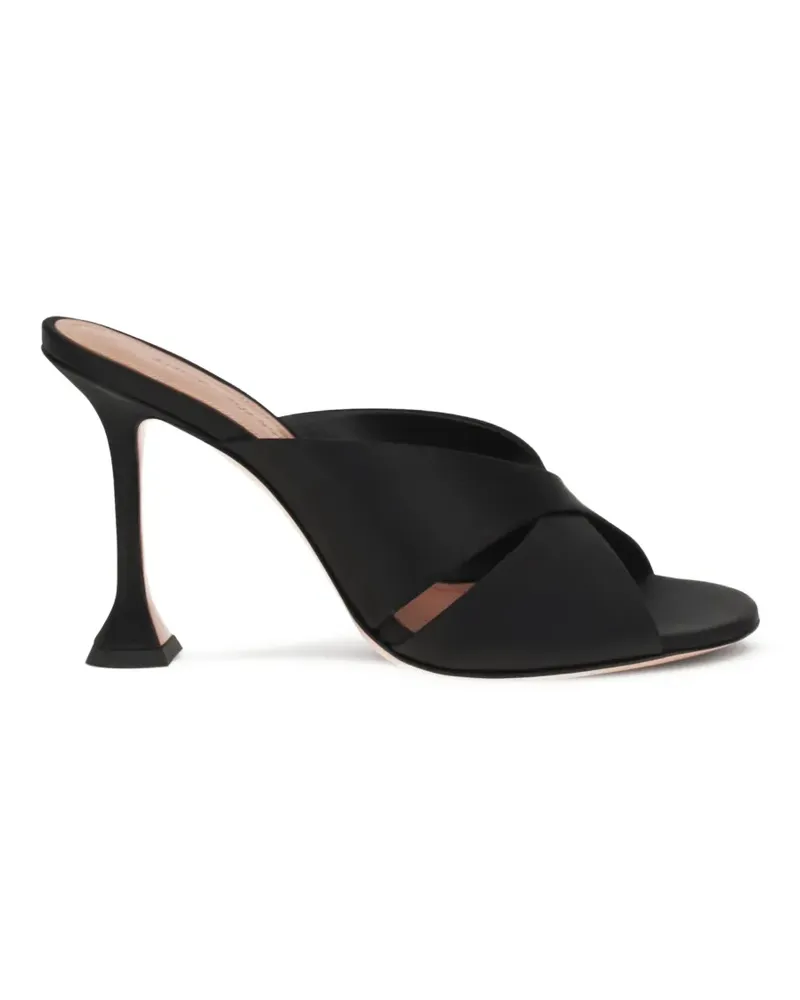 Amina Muaddi Salma rounded open-toe sculpted sandals - Schwarz Schwarz