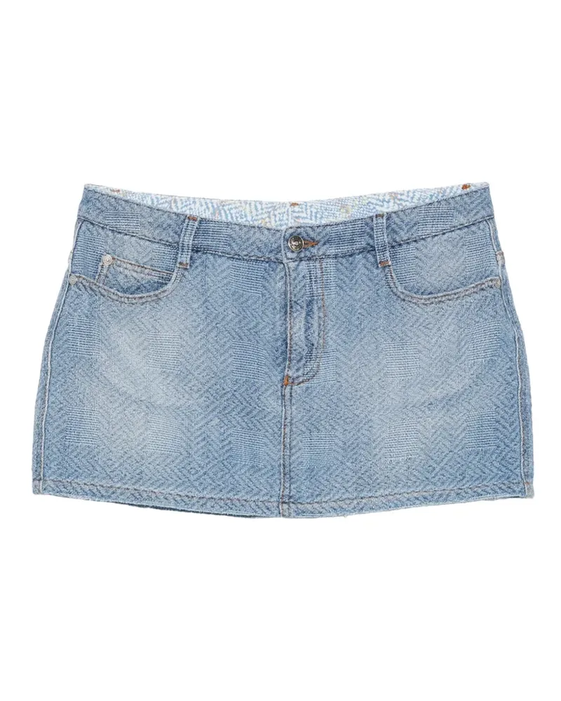 Ermanno Scervino Gemusterter Jeansrock - Blau Blau