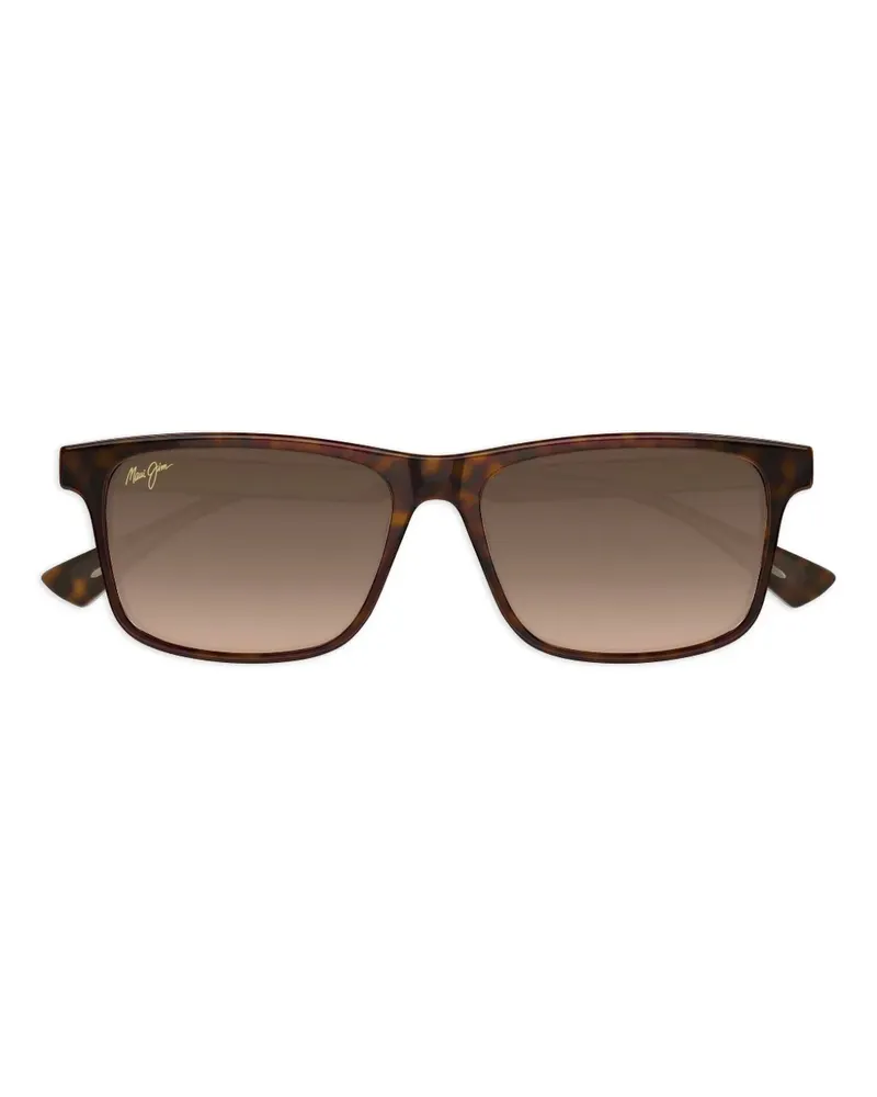 Maui Jim Sonnenbrille mit eckigem Gestell - Braun Braun