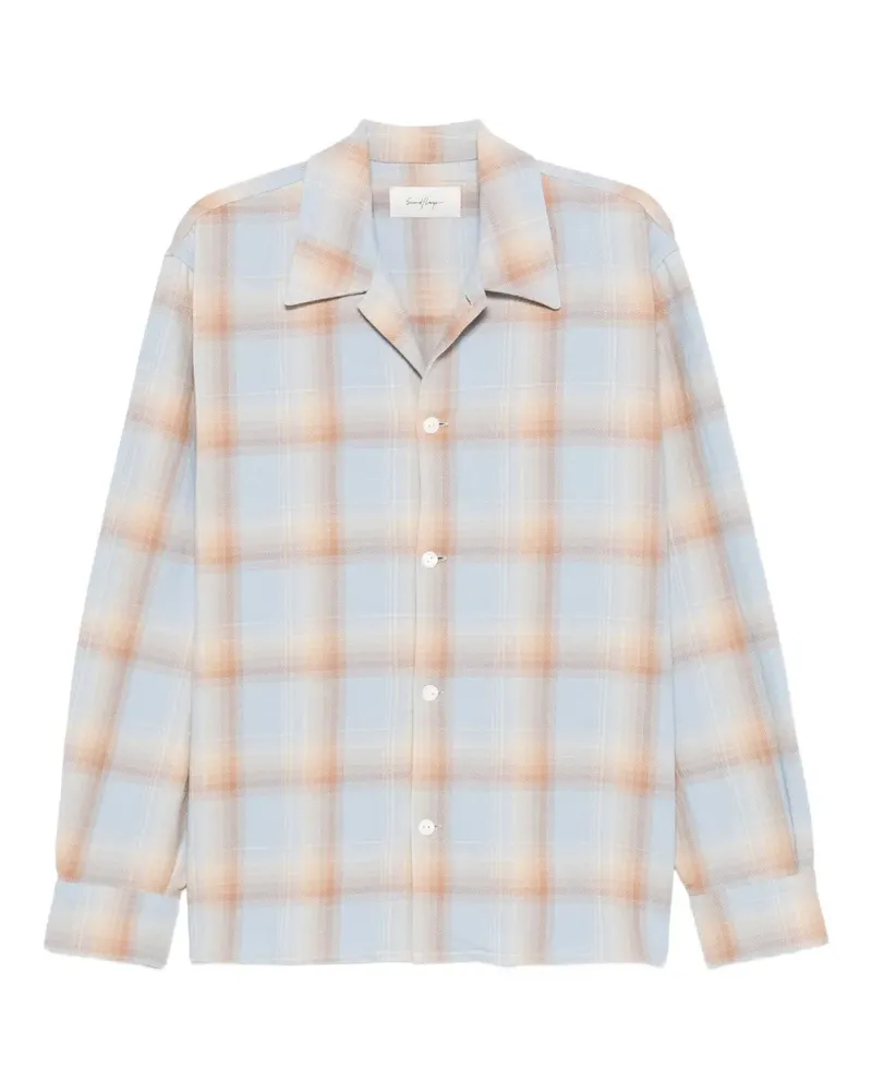 Second/Layer Kariertes Logan Hemd mit Farbverlauf - Blau Blau