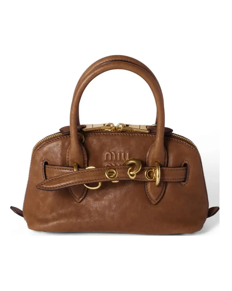 Miu Miu Aventure Mini-Tasche aus Nappaleder - Braun Braun