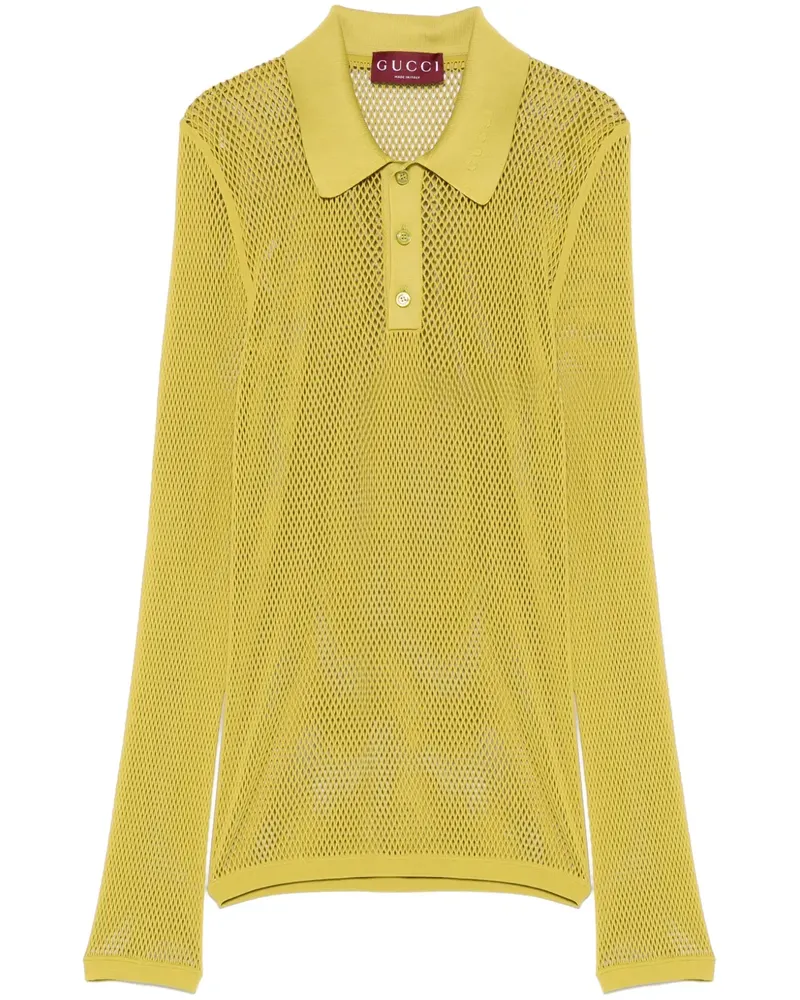 Gucci Poloshirt mit Prägung - Grün Grün