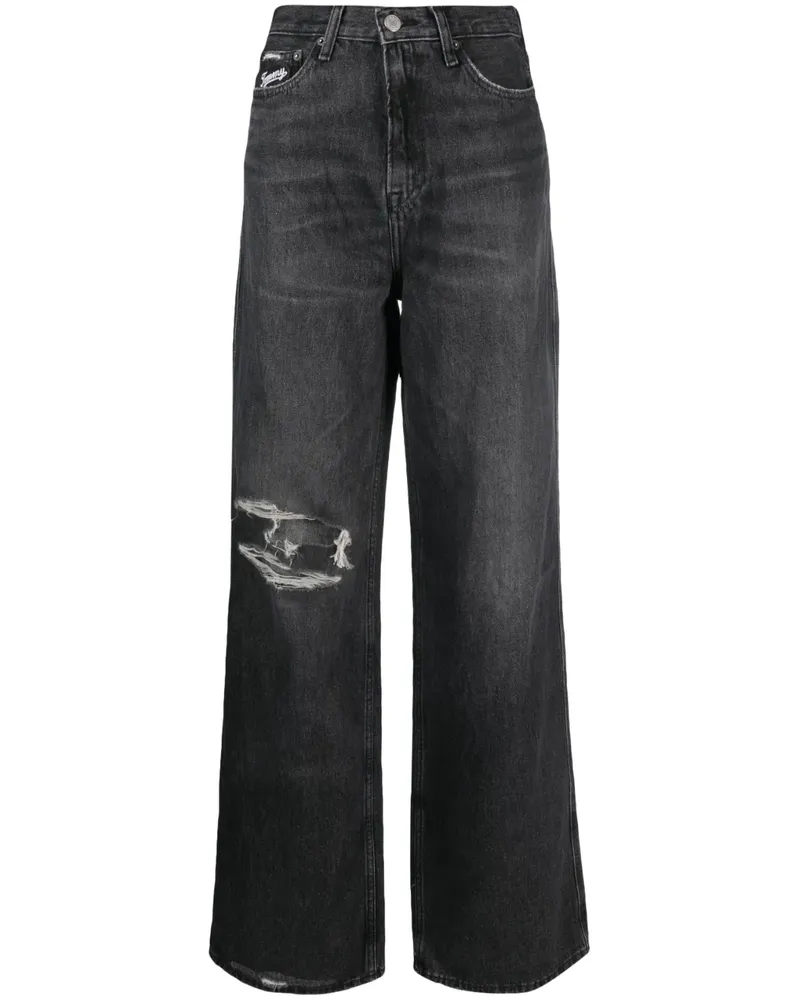 Tommy Hilfiger Distressed-Jeans - Schwarz Schwarz