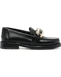 Moschino Loafer mit Logo-Schild Schwarz