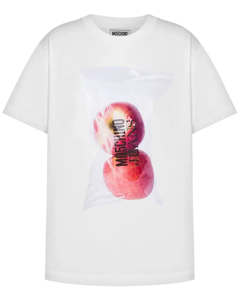 Moschino T-Shirt mit Print - Weiß Weiß