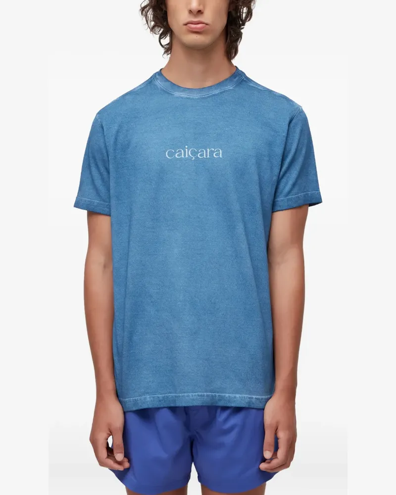 Osklen Caiçara T-Shirt mit Aquarell-Print - Blau Blau