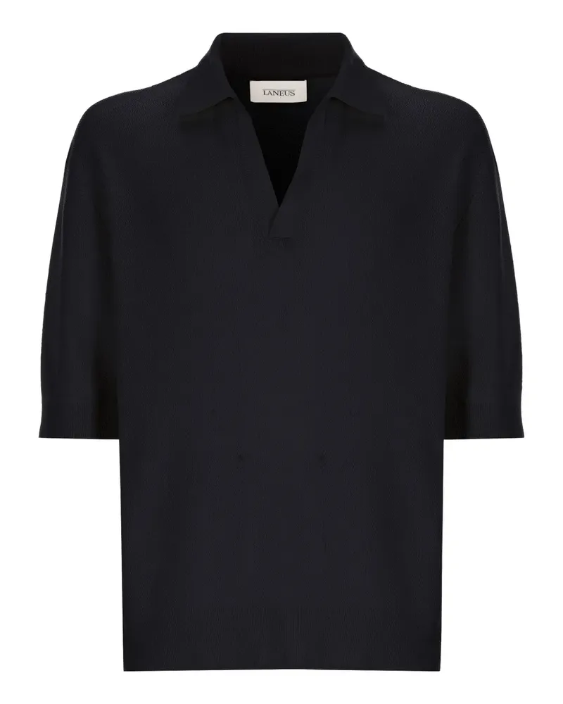 Laneus Poloshirt aus Baumwolle - Schwarz Schwarz